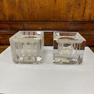 Wedgwood Vera Wang Sqaure Votive Holders. kk186